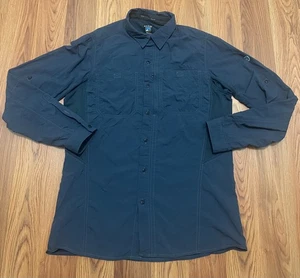 KÜHL Shirt Mens Small Long Sleeve Performance Nylon Button Front Blue - Picture 1 of 10