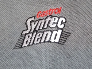 Vtg New in Bag Castrol Syntec Blend Gray 100% Cotton Polo Shirt L Ultra Club - Picture 1 of 5