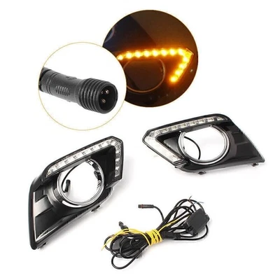 2x LED DRL Daytime Running Light w/Turn Signals For Nissan Rogue X-Trail 2014-16 Foto 1 de 4