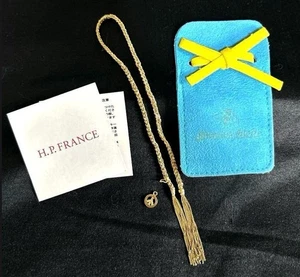 Carolina Bucci 18k Yellow Gold Peace Mark Charm Friendship Silk Cord Bracelet - Picture 1 of 6