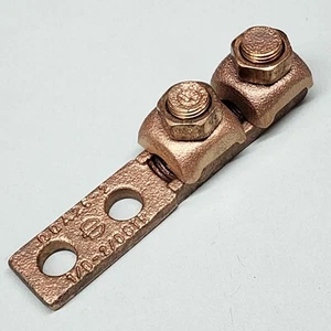 BURNDY QQA26-2 / QQA262 (QQA) High Copper Alloy Terminal Heavy Duty 1/0-2/0 3/8" - Picture 1 of 8