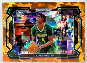 JA'KOBE WALTER 2024 Prizm Draft Picks Basketball Orange Ice Variation Rookie RC - Picture 1 of 3