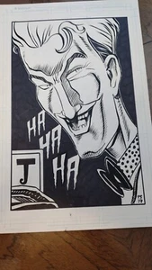 Original Comic Art Joker Killing Joke fans Paul Sharar 11 x 17 inch ink - Picture 1 of 1