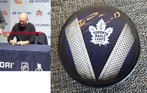 Mats Sundin AUTOGRAPHED Toronto Maple Leafs Puck - Picture 1 of 3