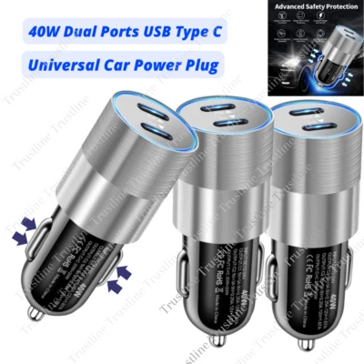 Lote Adaptador de Corriente Doble Puertos USB C 40W Cargador Rápido Para iPhone 15 Samsung iPad Foto 1 de 4