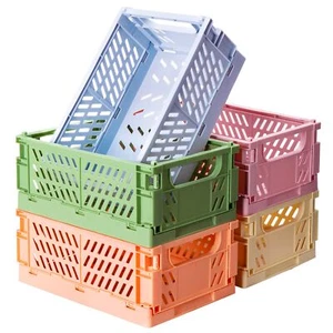 Xuanmuque 5-Pack Collapsible Plastic Storage Baskets for Organizing with Hand... - Picture 1 of 8