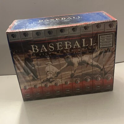 🔥Baseball A Film by Ken Burns Nine Inning Boxed Set HS, 1997, 9-Tape Set Sealed - Image 1 of 4
