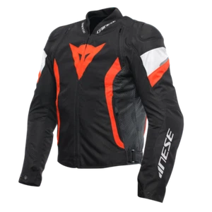 Dainese AVRO 5 Giacca moto in tessuto TEX JACKET 691 Nero/Rosso Red Fluo - Foto 1 di 3