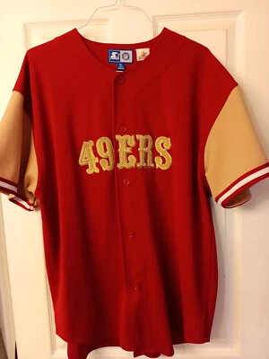 Camiseta deportiva estilo béisbol XL rara de colección Starter QB Club Steve Young/49ers Foto 1 de 4