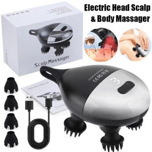Electric Scalp Head Massager Vibration Kneading Red Light Therapy Hair Growth - Picture 1 of 17