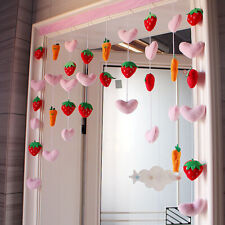 Arched Door Curtain Plush Carrot Strawberry Heart Shaped Home Decor Garlands Art