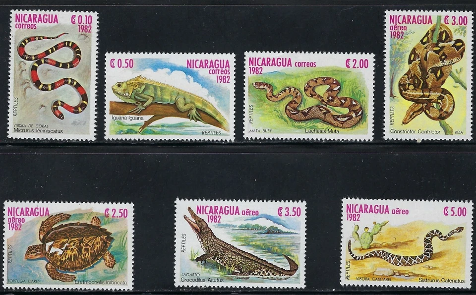 Nicaragua - Reptiles on 1982 MNH Stamps ...........92N............B-1226-x - Image 1 of 1
