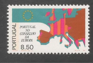 Portugal #1320 (A340) En muy buen estado sin montar o nunca montada - 1977 8,50e Mapa de los miembros del Consejo de Europa - Imagen 1 de 1