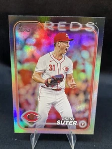 2024 Topps Update Series Card Brent Suter Rainbow Foil #US78 Cincinnati Reds - Picture 1 of 2