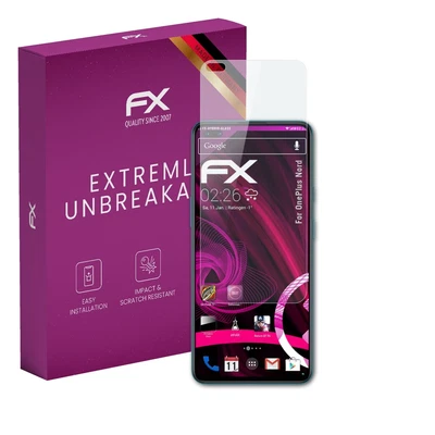 atFoliX Glass Protective Film for OnePlus Nord Glass Protector 9H Hybrid-Glass - Image 1 of 4