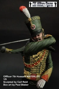 CGS Oficial Húsar Francés Waterloo 1815 1/9 Busto Kit Sin Pintar CARL REID - Imagen 1 de 5