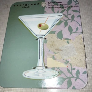 2-evergreen screensaver refrigerator magnet- martini glass - Picture 1 of 4