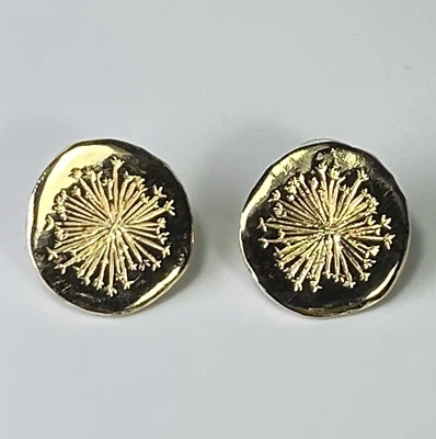 Falcon Feather Jewelry DANDELION Earrings Slavica Earrings Gold Plated 925 Post - Image 1 of 4