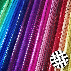 Sequin Fabric American Knit 6mm round/square - 24 Vivid Colours - Picture 1 of 49