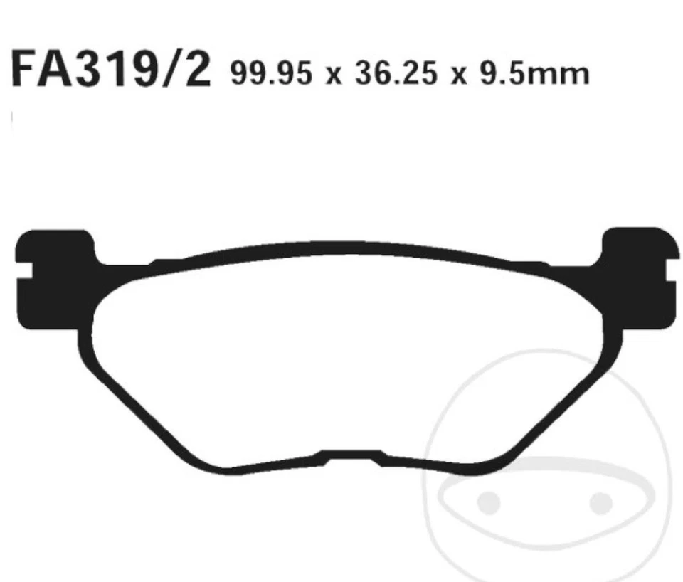 EBC Garnitures De Frein Fa319/2v pour Yamaha FJR TDM XV VMX-17 XT XVS - Photo 1/1