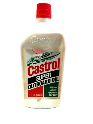 Castrol Super Outboard Oil TC-W3   1qt Full - Image 1 of 2