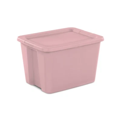 STORAGE BIN CONTAINERS 18 Gallon Plastic Stackable 24"x18"x14" - Image 1 of 4