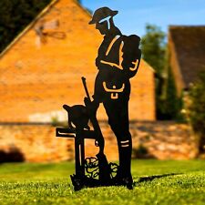 Lest We Forget Tommy Soldier Silhouette Military Remembrance Day Statue Poppy