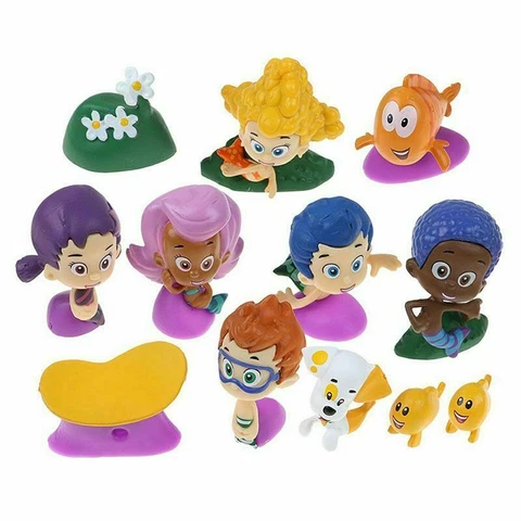 12pc Bubble Guppies Toy Set Action Figure Cake Topper Doll Birthday Gift Cover