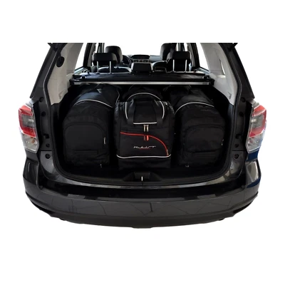 4 Kofferraumtaschen Set fahrzeugspezifisch für SUBARU FORESTER KJUST schwarz - Bild 1 von 4