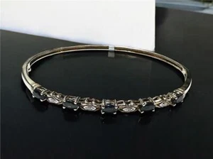 Brazalete oro amarillo 9ct zafiro y diamante 7g (sh22731l) - Imagen 1 de 9