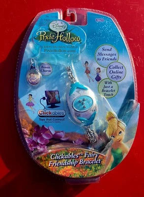 Disney Fairies Pixie Hollow Clickables Fairy Friendship Bracelet + Charm, New - Image 1 of 2