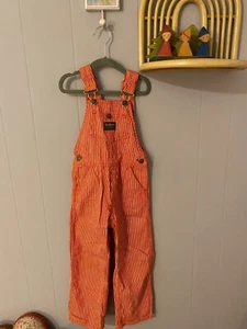 Vintage Oshkosh B'GOSH Vestbak Overalls USA Size 12 Months Red Engineer... - Picture 1 of 9