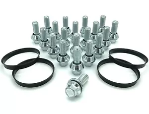 20x M14 x 1.5 Wobble Wheel Variable Bolts, Spigot Rings, BMW to Vauxhall Vivaro - Picture 1 of 1