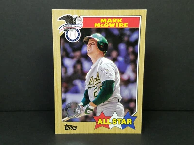 2022 Topps #87AS-8 Mark McGwire, Athletics - 1987 Topps 35th Anniversary AS - Image 1 of 2