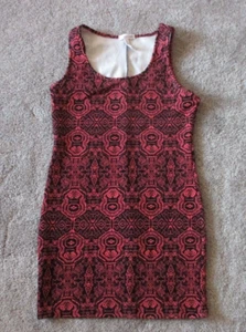 AMBIANCE Women Burnt Orange/Black Pullover Dress Size Large, Stretch, VGC - Picture 1 of 7
