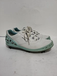 ECCO GOLF WHITE LEATHER SPIKE WOMENS 9 SHOES - Picture 1 of 5