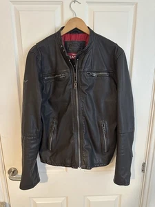 Superdry Chaqueta De Cuero Talla L Pecho 38 (entre axilas 21 pulgadas) - Imagen 1 de 20