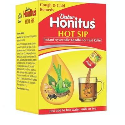 Honitus Dabur Hot Sip 100% Ayurvédico Kadha Alivio Instantáneo de la Tos 7 Bolsitas Foto 1 de 4