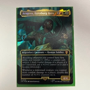MTG: Aragorn, Hornburg Hero (Borderless Surge Foil)-Commander: Lord of the Rings - Picture 1 of 2