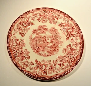 Plato de pan y mantequilla Royal Staffordshire Tonquin rojo Clarice Cliff - Imagen 1 de 2