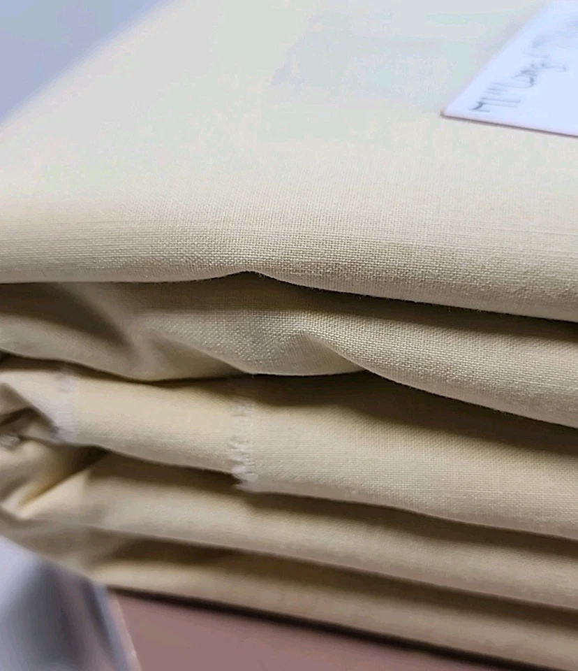 Solid Pale Yellow Cotton Fabric 71"w x 1.9yds Craft Sewing Quilting  - Image 1 of 4