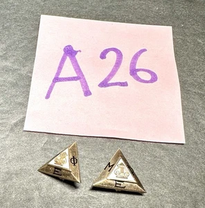 Vintage 1957 1958 Mu Phi Epsilon Fraternity Pins Engraved - Picture 1 of 9
