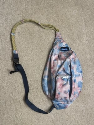 Bolso Mochila KAVU Cuerda Eslinga Azul Claro Tie Dye "Unicorn Dreams" Foto 1 de 4