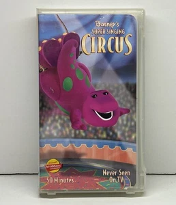 Barney's Super Singing Circus VHS 2000 Video Tape Sing Along Songs VTG Clamshell - Imagen 1 de 15