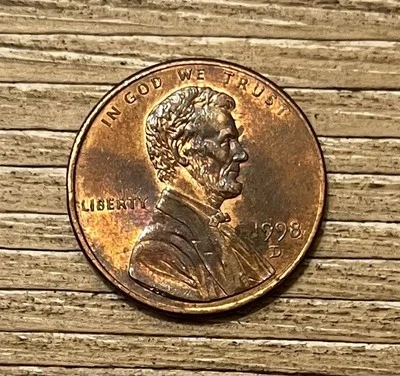 1998 D Close AM & Double Die Penny - Image 1 of 4