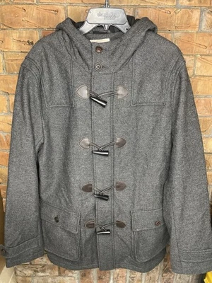 Abrigo de Lona Brooks Brothers Rojo Vellón Mezcla Lana Palanca Gris Carbón XL Foto 1 de 4