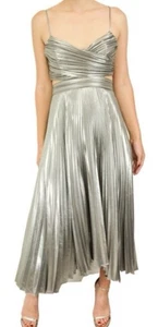 A.L.C Pandora Plissee Metallic Midikleid Gr. 10 - Bild 1 von 10