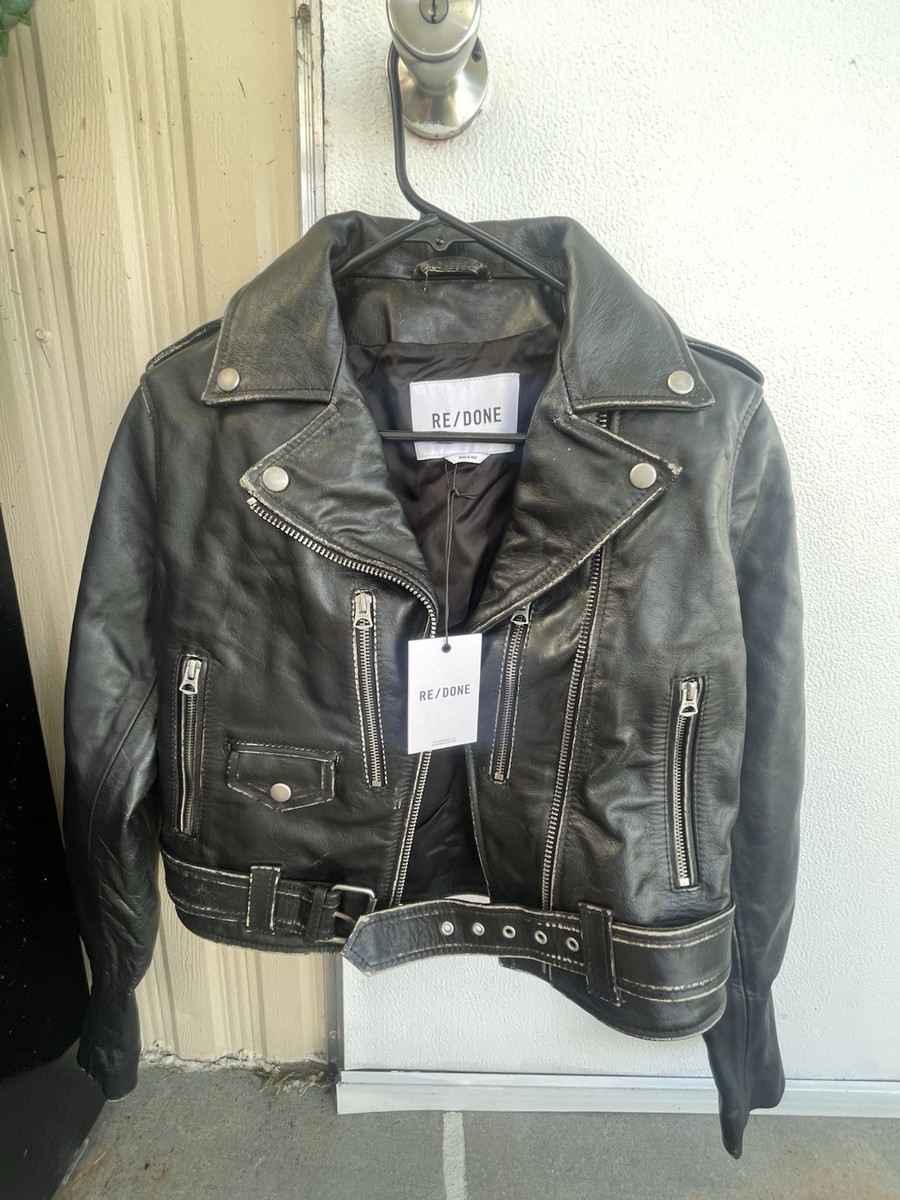 ジャケット・アウター Vnintage leather mods coat Vintage Leather Jacket, 1980s Moto Style Jacket, Sz M