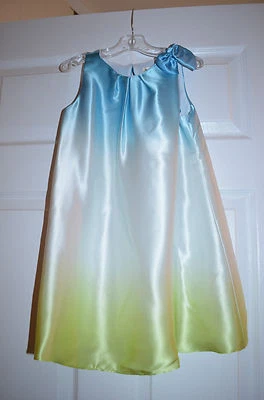 Vestido Helena Niñas Acuarela Seda Talla 4 Persiguiendo Luciérnagas - NUEVO Hermoso Foto 1 de 4