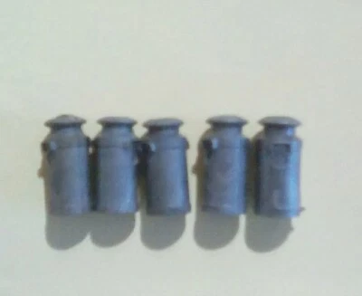 Corgi farm milk churns x 5 Massey Ferguson stamped Britain's England - Image 1 of 2